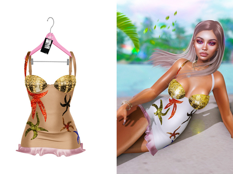 Second Life Marketplace - [Brior] Athena Shell Dress - (Nude)